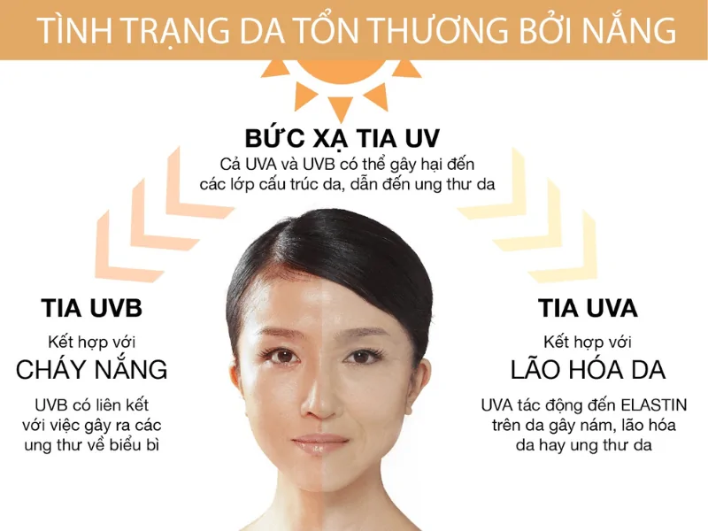 Tác hại của tia UV lên da